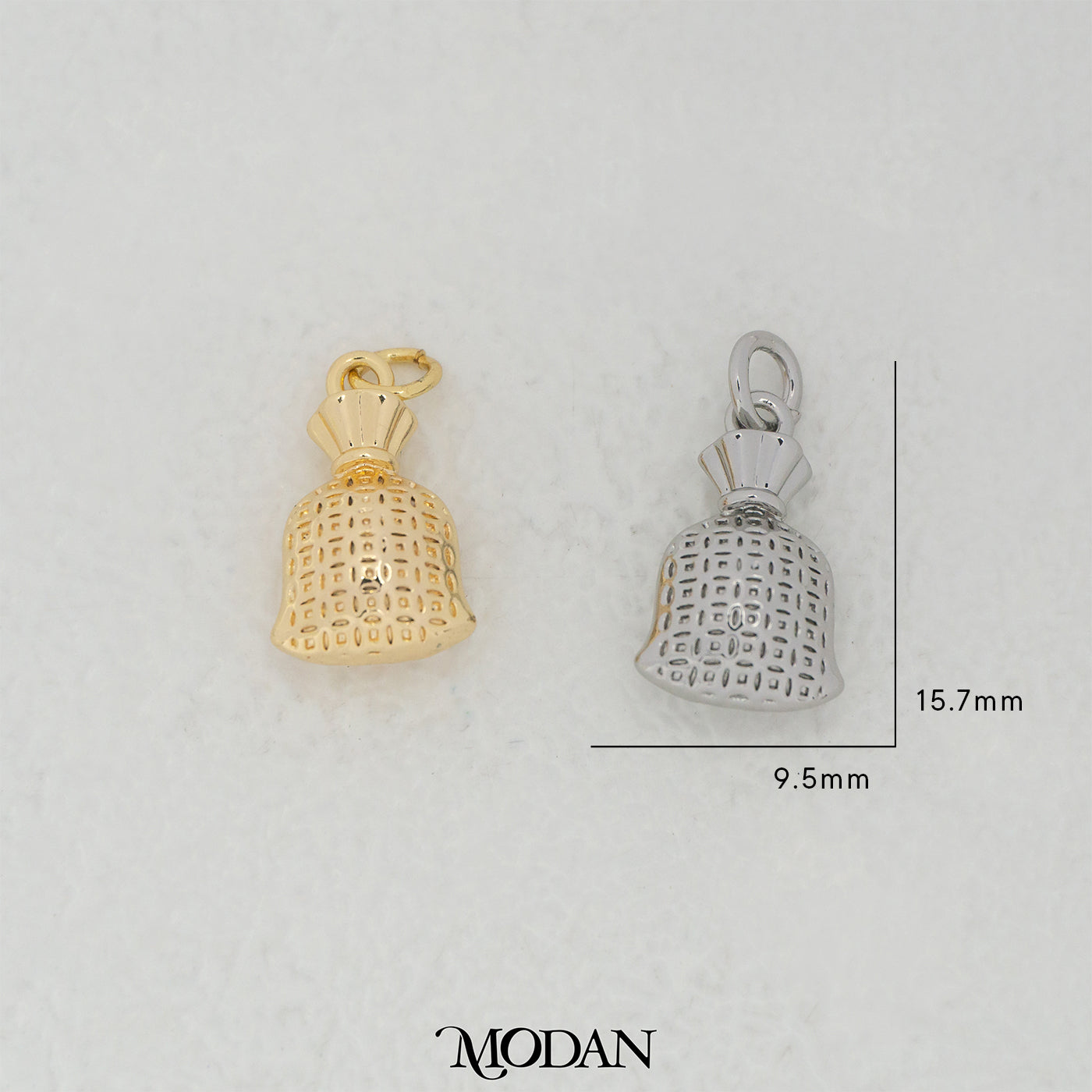 Money Bag DIY Charm Liontin Kantong Uang Hypoallergenic Gold Filled