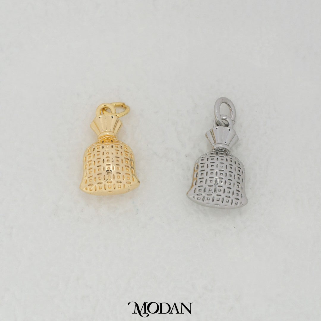 Money Bag DIY Charm Liontin Kantong Uang Hypoallergenic Gold Filled