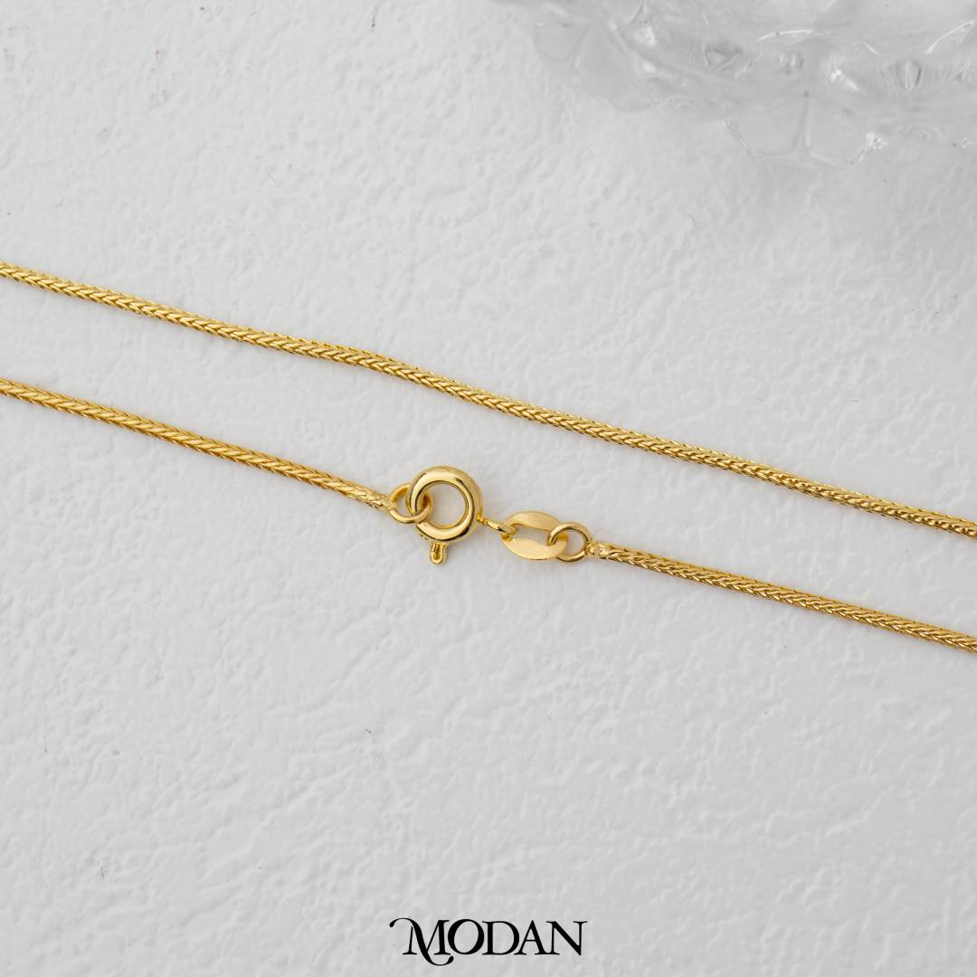 Dainty Plain Minimalist Wheat Chain DIY Chain Rantai Kalung Hypoallergenic Gold Filled