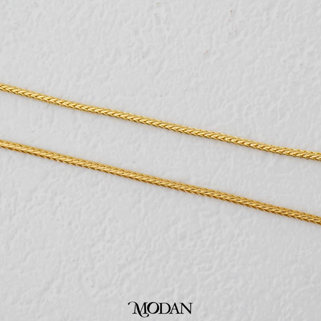 Dainty Plain Minimalist Wheat Chain DIY Chain Rantai Kalung Hypoallergenic Gold Filled