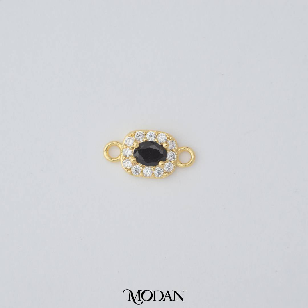 Mini Round Colorful Cubic Zirconia DIY Connector Liontin Lingkaran Warna - Warni Hypoallergenic Gold Filled