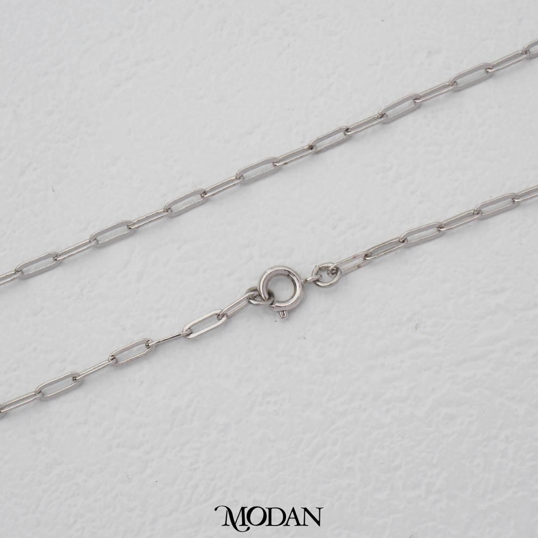 Minimalist Paper Clip Necklace Chain DIY Chain Rantai Kalung Hypoallergenic Gold Filled