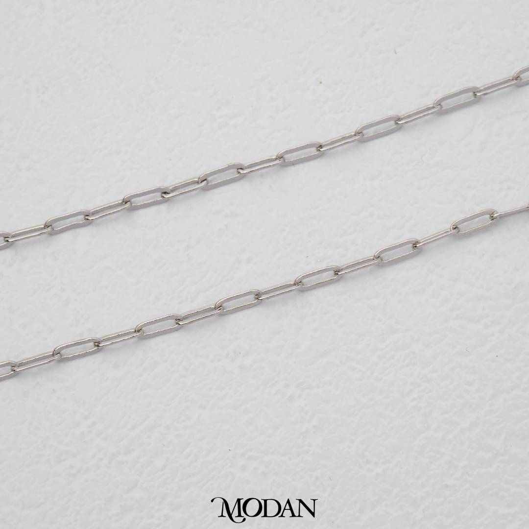 Minimalist Paper Clip Necklace Chain DIY Chain Rantai Kalung Hypoallergenic Gold Filled
