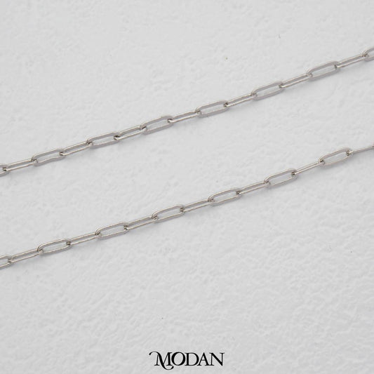 Minimalist Paper Clip Necklace Chain DIY Chain Rantai Kalung Hypoallergenic Gold Filled
