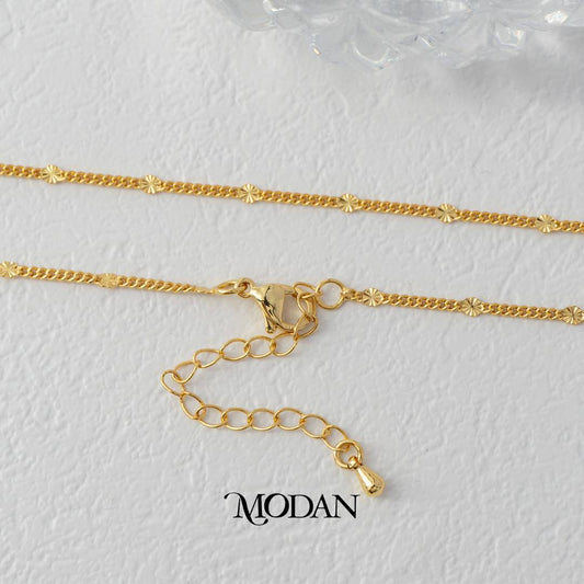 Sun Satellite Curb Chain DIY Chain Rantai Kalung Hypoallergenic Gold Filled