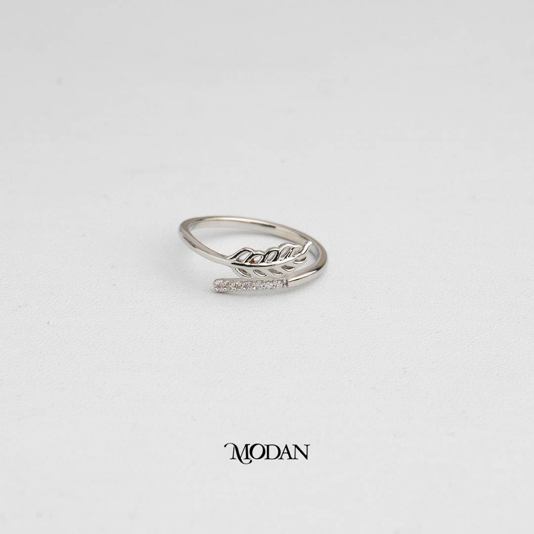 Minimalist Leaf Ring Cincin Daun Minimalis Hypoallergenic Gold Plated