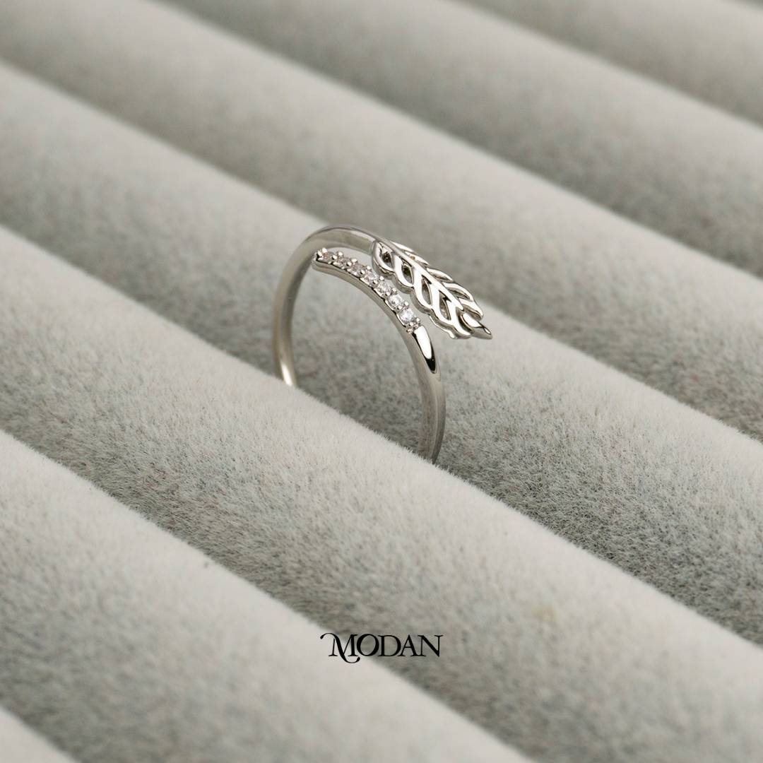 Minimalist Leaf Ring Cincin Daun Minimalis Hypoallergenic Gold Plated