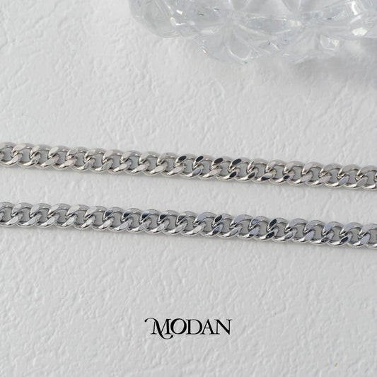 Plain Cuban Chain Necklace Rantai Kalung Sisik Naga Setengah Jadi Polos Hypoallergenic Gold Filled