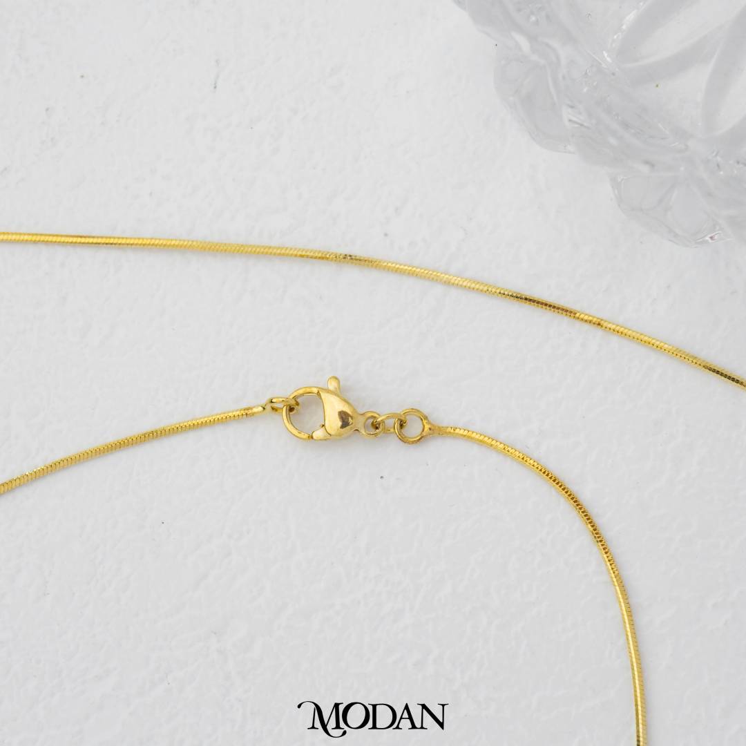 48cm Dainty Snake Necklace Chain DIY Rantai Kalung Polos Sisik Ular Hypoallergenic Gold Plated