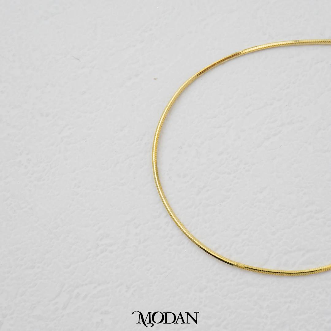 48cm Dainty Snake Necklace Chain DIY Rantai Kalung Polos Sisik Ular Hypoallergenic Gold Plated