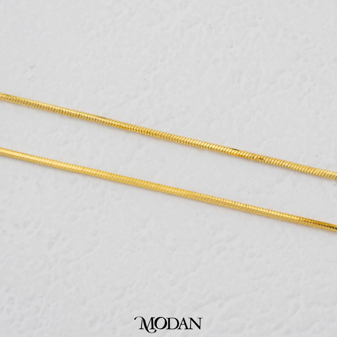 58cm Dainty Snake Necklace Chain DIY Chain Rantai Kalung Polos Sisik Ular Hypoallergenic Gold Plated