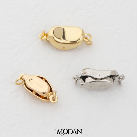 Minimalist Push In Clasp DIY Necklace Closure Pengait Kalung Hypoallergenic Gold Filled
