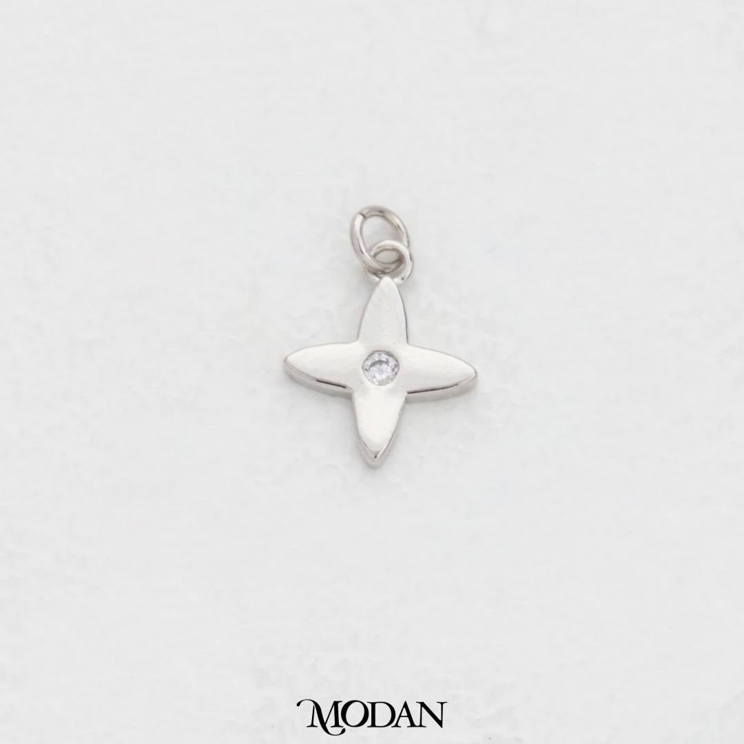 Simple Flower Star DIY Charm Liontin Bunga Bintang Hypoallergenic Gold Filled