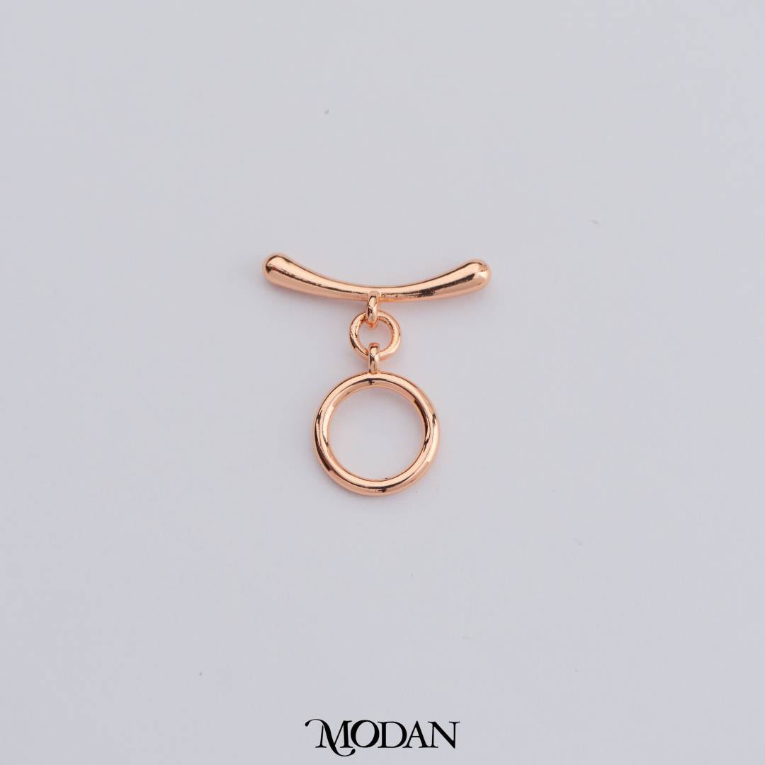 Round Curved Bar Toggle Clasp DIY Necklace Closure Pengait Gelang Hypoallergenic Gold Plated