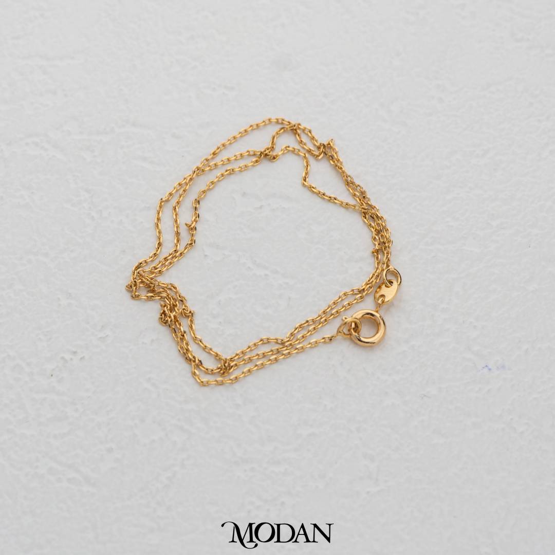 44cm Cable Chain Daily Wear Necklace Rantai Kalung Hypoallergenic Gold Filled