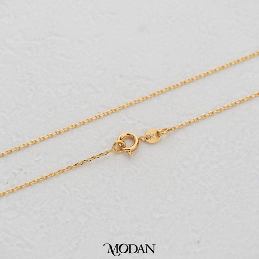44cm Cable Chain Daily Wear Necklace Rantai Kalung Hypoallergenic Gold Filled