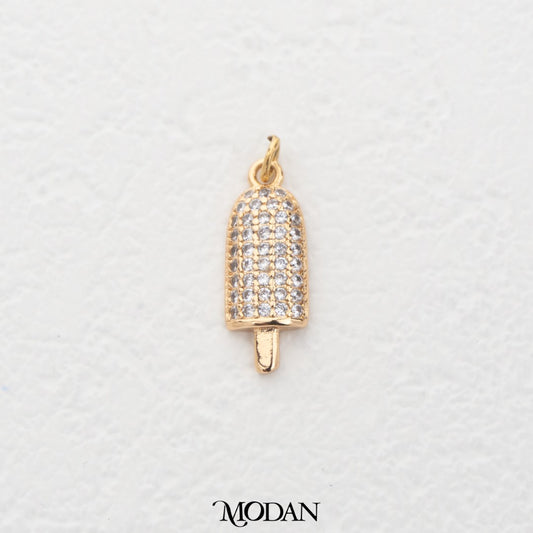 Sparkling Stick Ice Cream DIY Charm Liontin Es Krim Hypoallergenic Gold Filled
