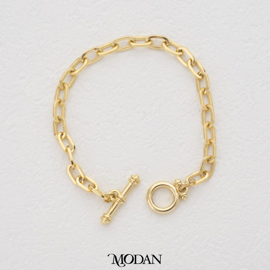 Oval Paperclip Chain Unfinished Gold Bracelet DIY Gelang Paperclip Hypoallergenic Gold Filled