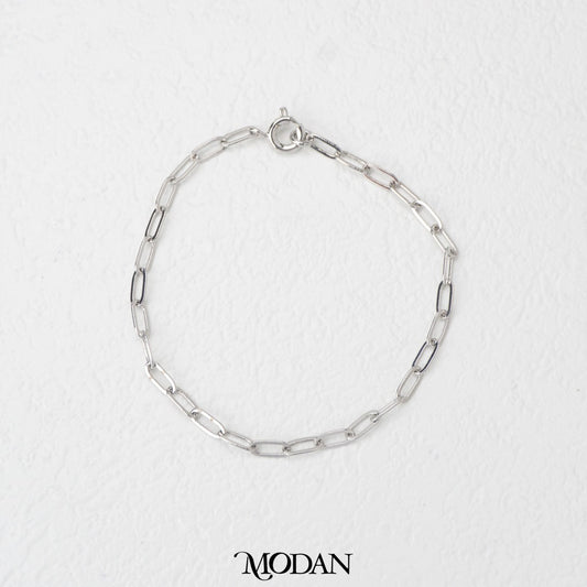 (15 cm) Plain Paperclip Bracelet Chain Unfinished DIY Chain Rantai Gelang Paperclip Hypoallergenic Gold Filled