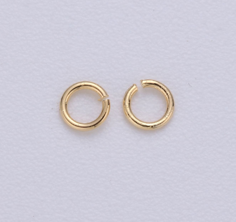 (7mm) (10pcs) Jump Ring O DIY Necklace Closure Aksesoris Hypoallergenic Gold Filled