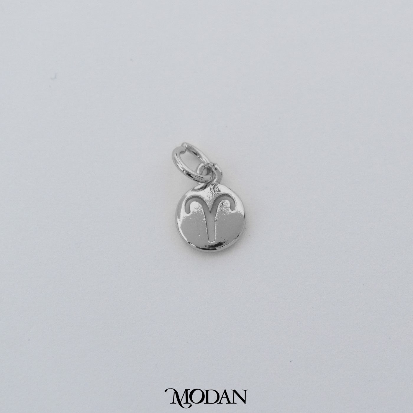 Mini Round Zodiac Sign Charm DIY Charm Liontin Kalung Logo Zodiak Bulat Polos Hypoallergenic Gold Filled