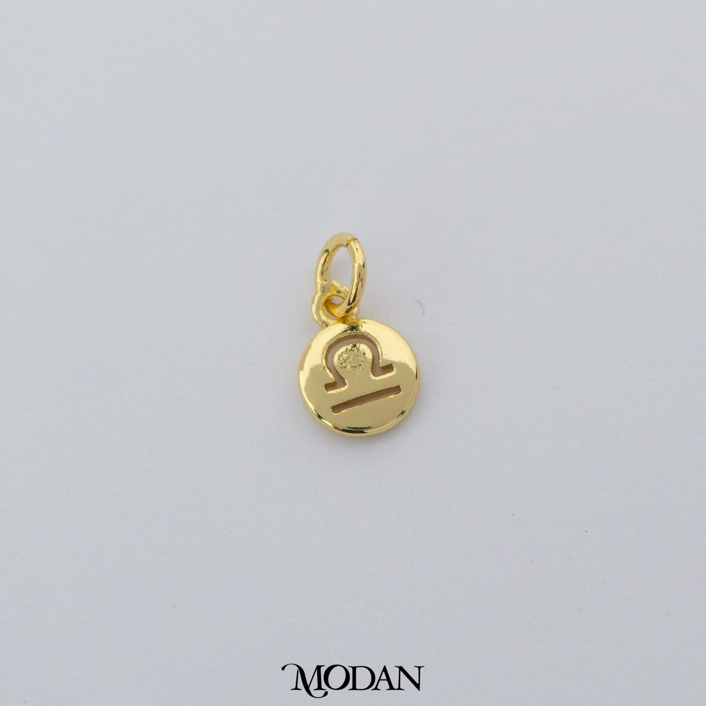 Mini Round Zodiac Sign Charm DIY Charm Liontin Kalung Logo Zodiak Bulat Polos Hypoallergenic Gold Filled
