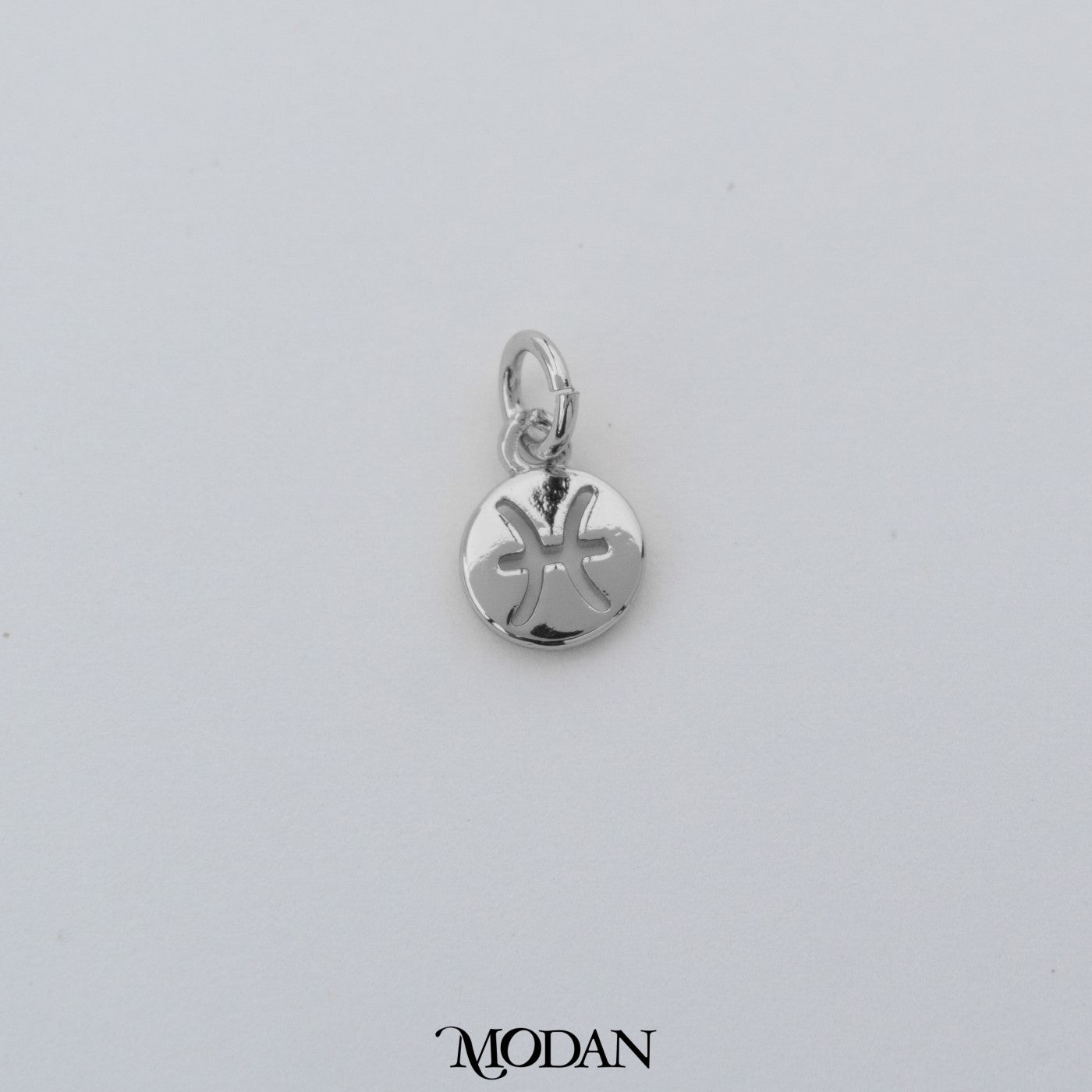 Mini Round Zodiac Sign Charm DIY Charm Liontin Kalung Logo Zodiak Bulat Polos Hypoallergenic Gold Filled