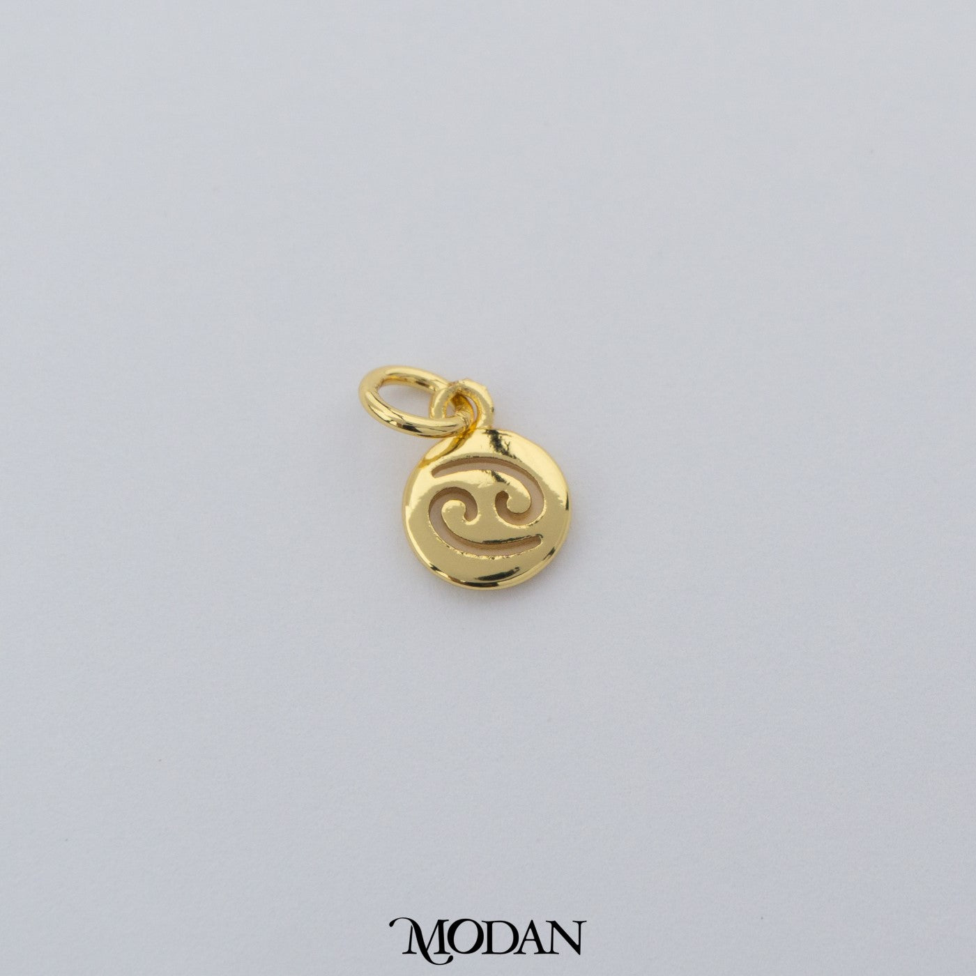 Mini Round Zodiac Sign Charm DIY Charm Liontin Kalung Logo Zodiak Bulat Polos Hypoallergenic Gold Filled