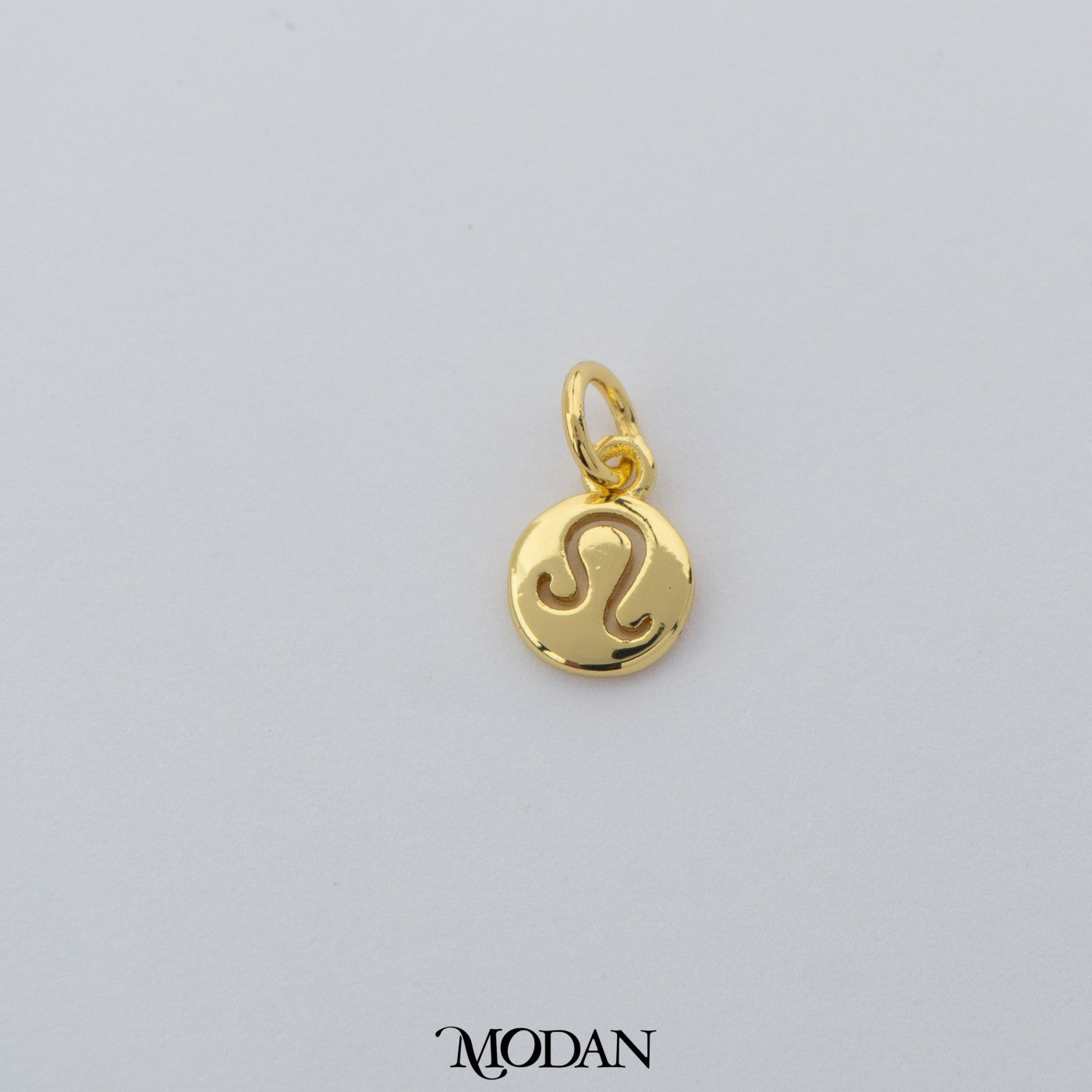 Mini Round Zodiac Sign Charm DIY Charm Liontin Kalung Logo Zodiak Bulat Polos Hypoallergenic Gold Filled