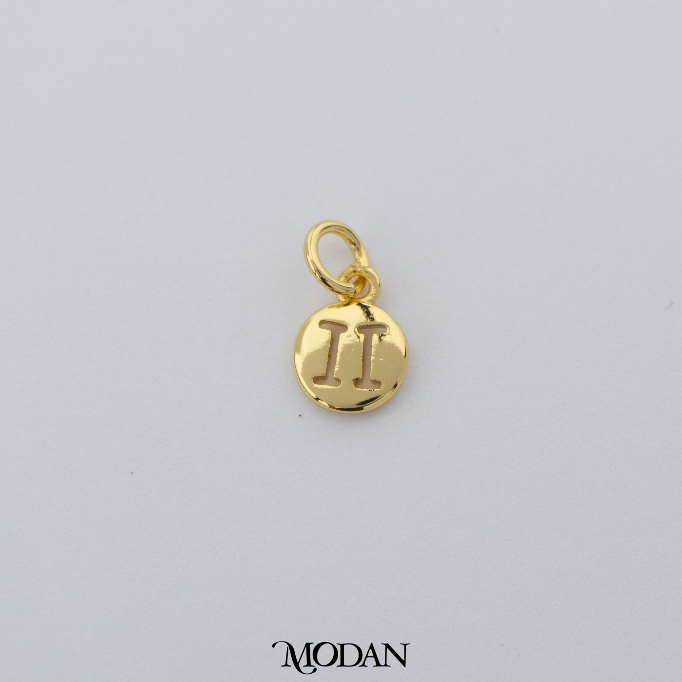 Mini Round Zodiac Sign Charm DIY Charm Liontin Kalung Logo Zodiak Bulat Polos Hypoallergenic Gold Filled