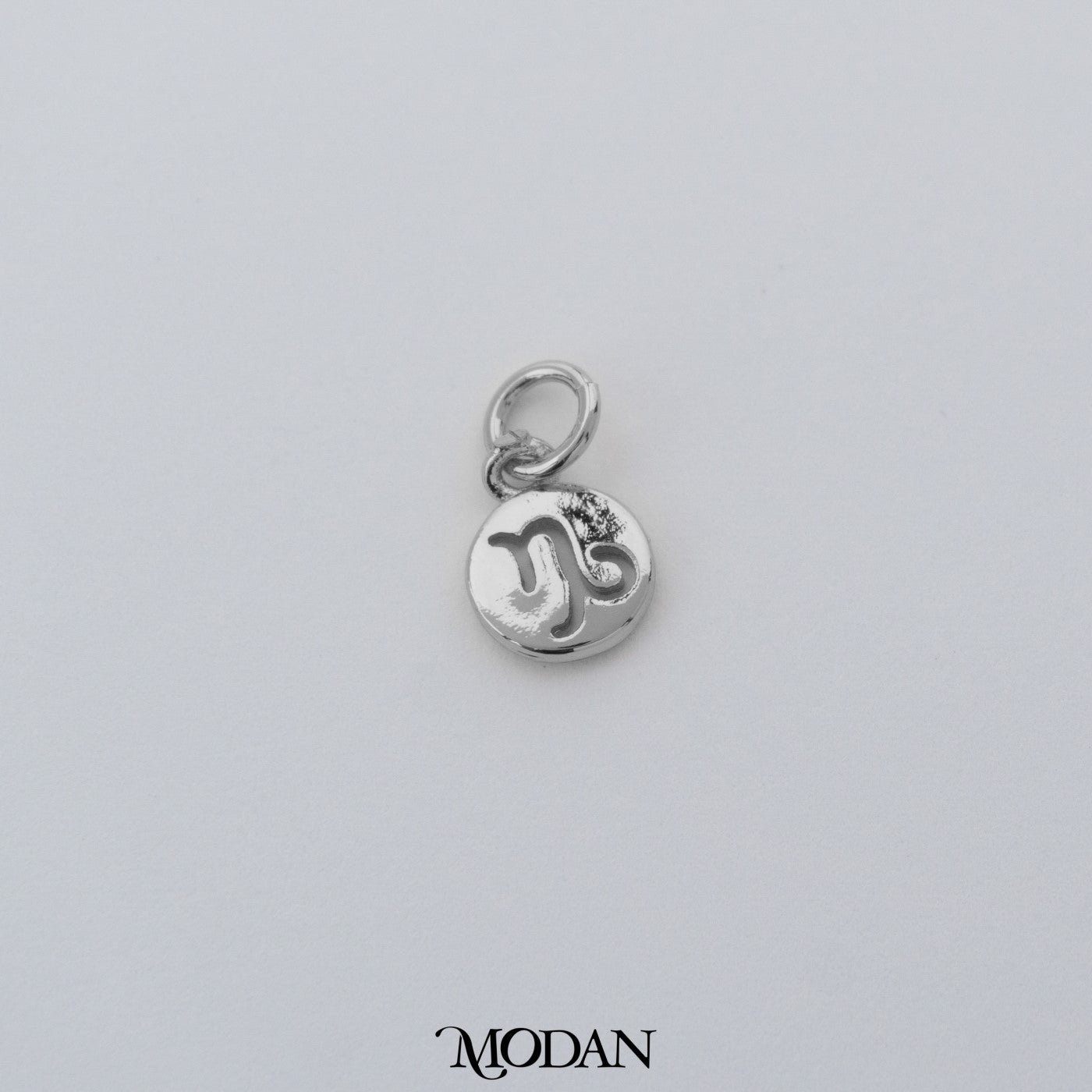 Mini Round Zodiac Sign Charm DIY Charm Liontin Kalung Logo Zodiak Bulat Polos Hypoallergenic Gold Filled