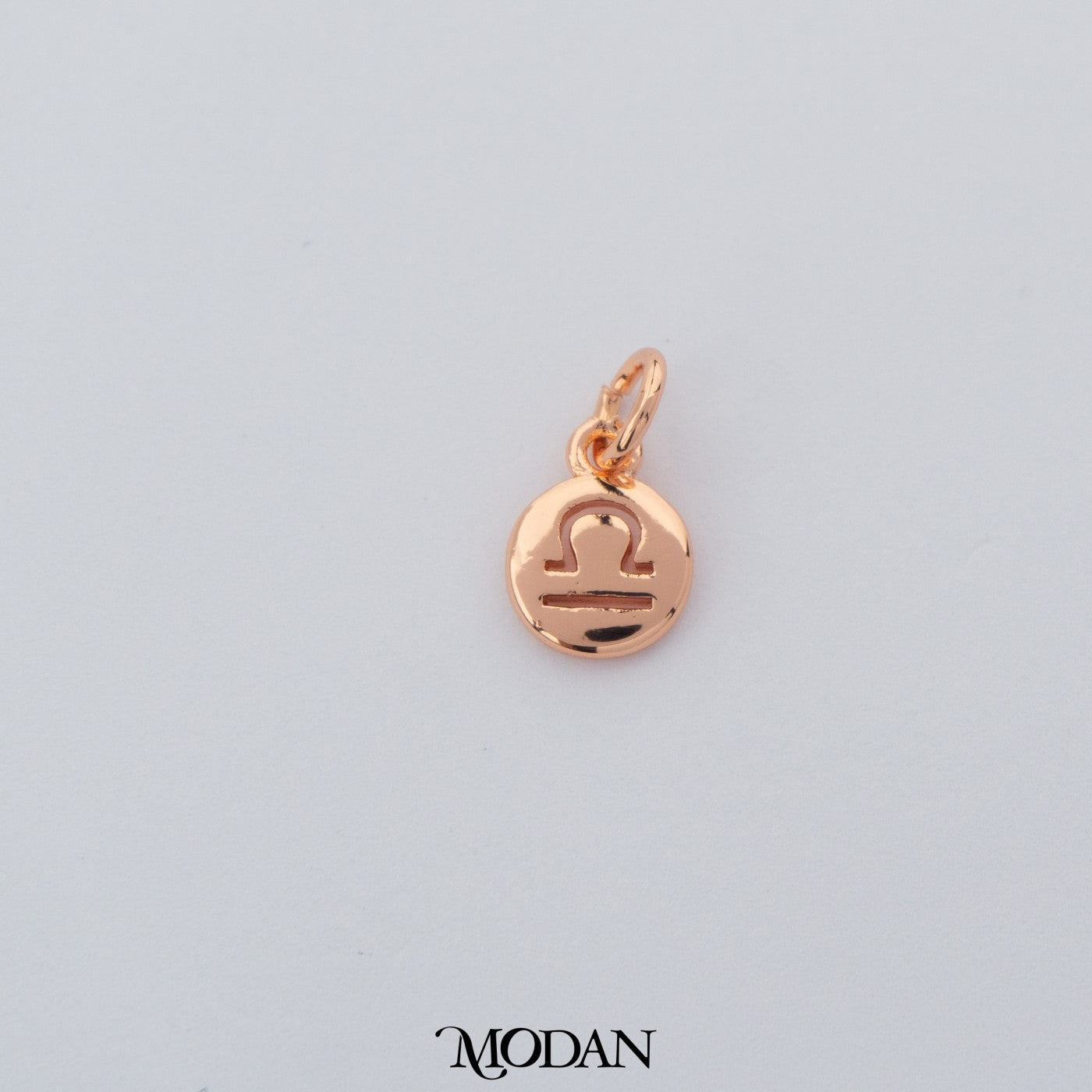 Mini Round Zodiac Sign Charm DIY Charm Liontin Kalung Logo Zodiak Bulat Polos Hypoallergenic Gold Filled