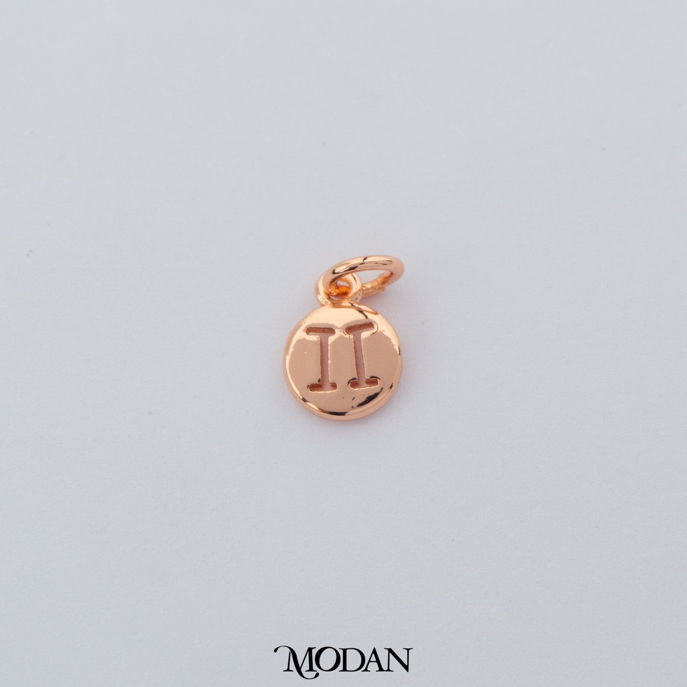 Mini Round Zodiac Sign Charm DIY Charm Liontin Kalung Logo Zodiak Bulat Polos Hypoallergenic Gold Filled