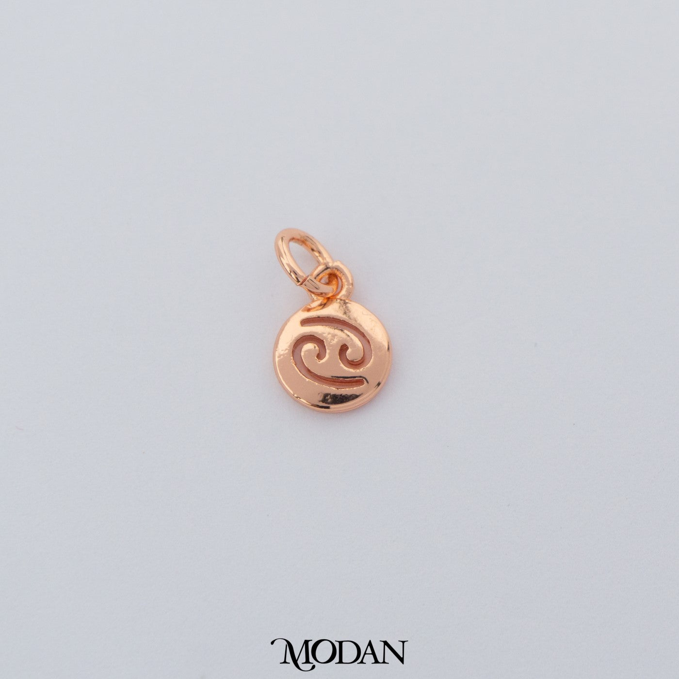 Mini Round Zodiac Sign Charm DIY Charm Liontin Kalung Logo Zodiak Bulat Polos Hypoallergenic Gold Filled