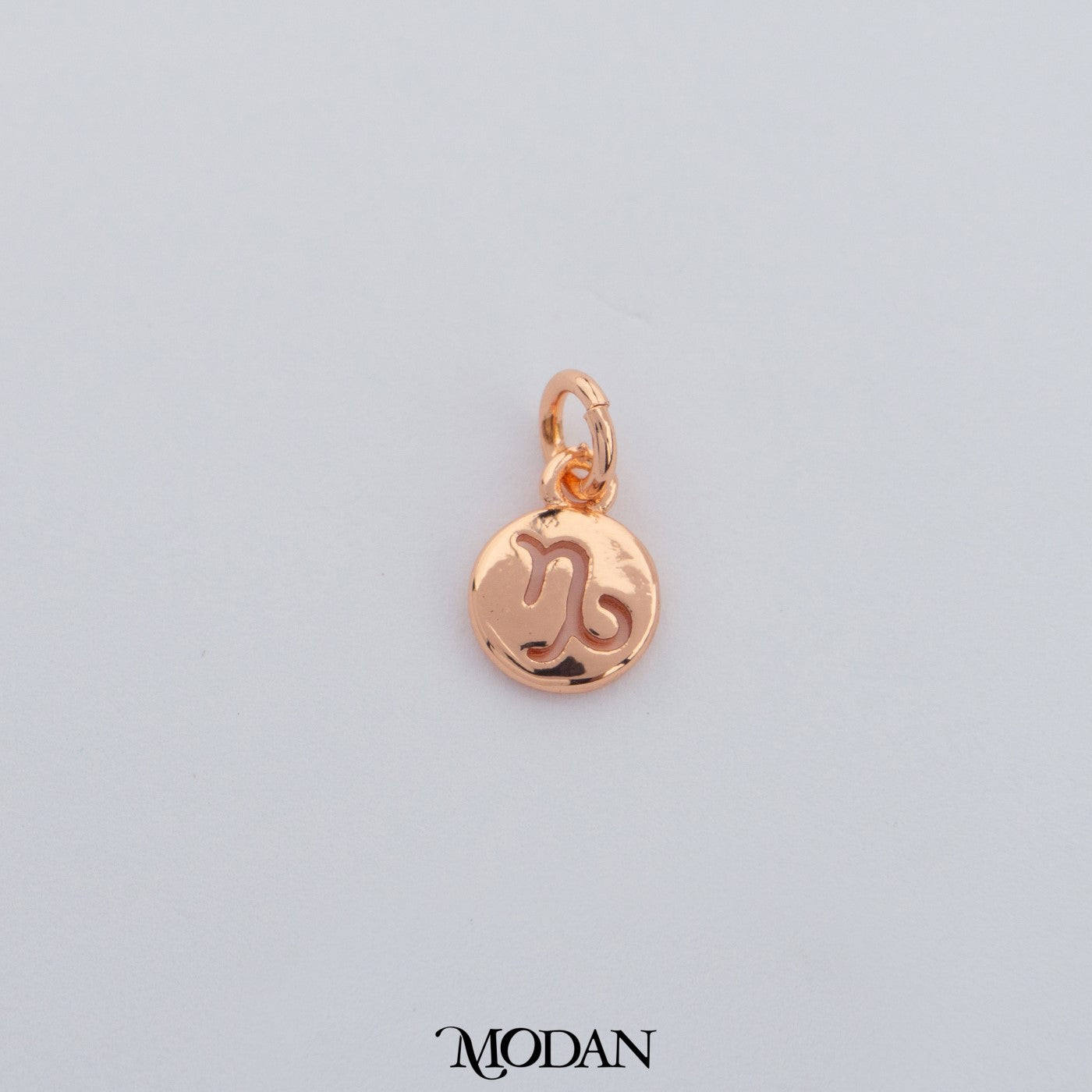 Mini Round Zodiac Sign Charm DIY Charm Liontin Kalung Logo Zodiak Bulat Polos Hypoallergenic Gold Filled