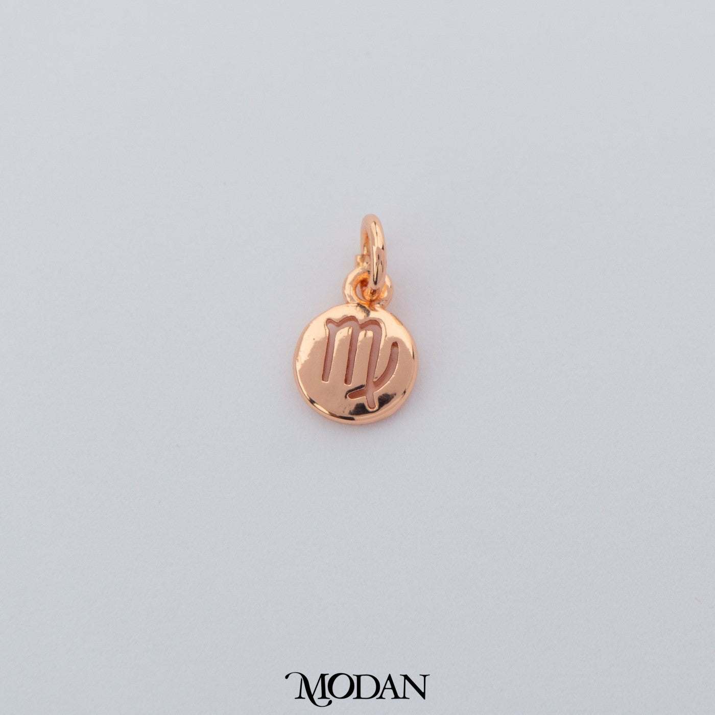 Mini Round Zodiac Sign Charm DIY Charm Liontin Kalung Logo Zodiak Bulat Polos Hypoallergenic Gold Filled
