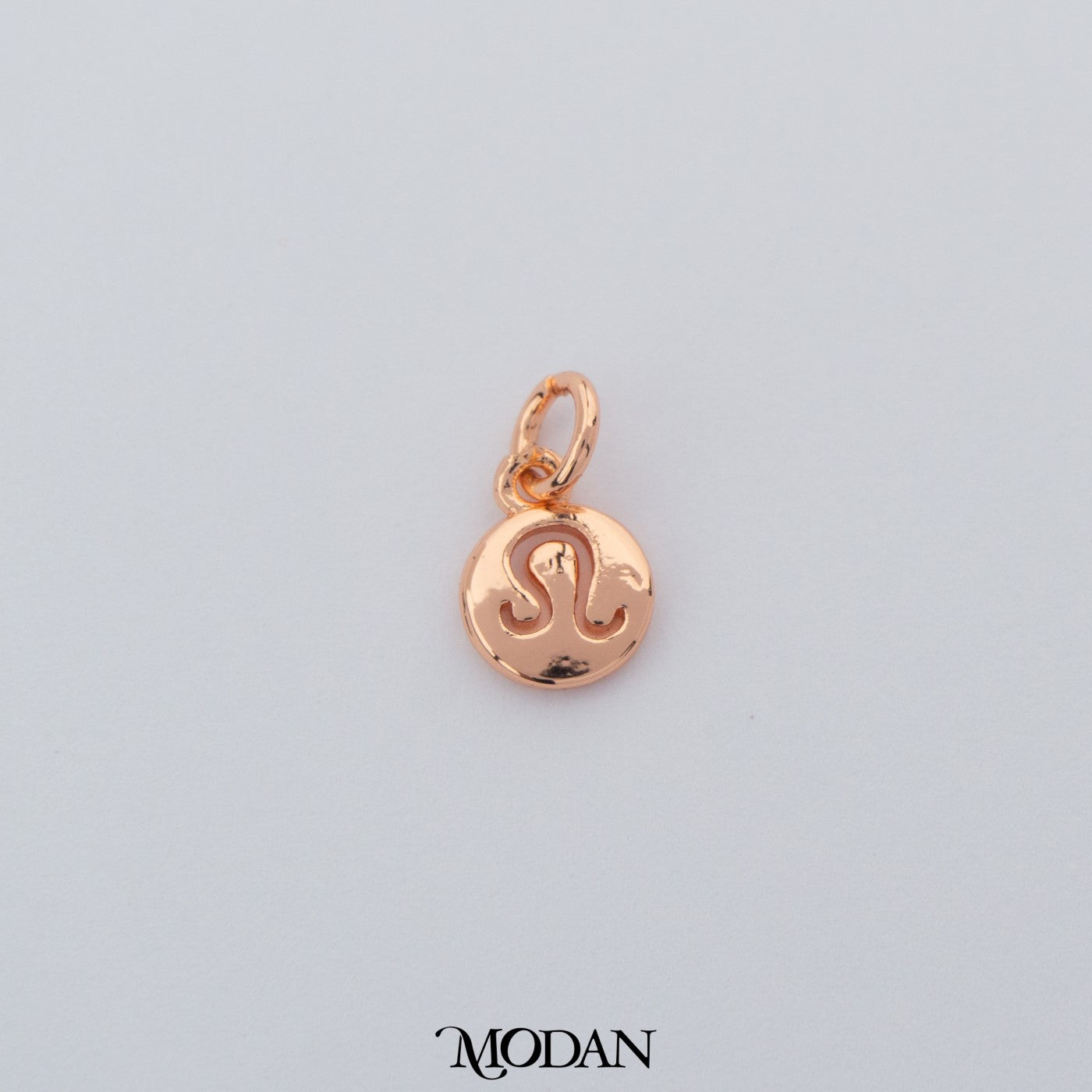 Mini Round Zodiac Sign Charm DIY Charm Liontin Kalung Logo Zodiak Bulat Polos Hypoallergenic Gold Filled