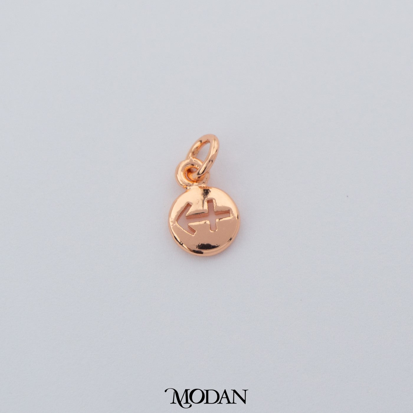 Mini Round Zodiac Sign Charm DIY Charm Liontin Kalung Logo Zodiak Bulat Polos Hypoallergenic Gold Filled