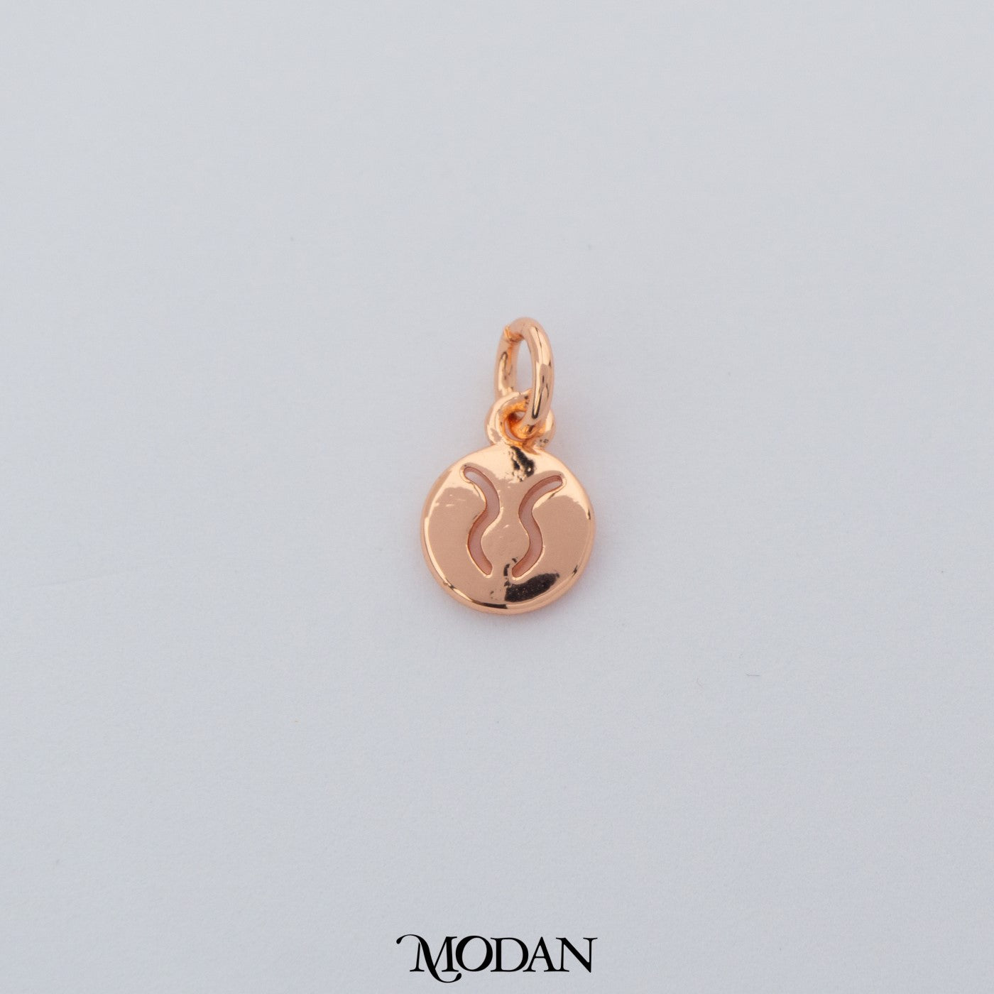 Mini Round Zodiac Sign Charm DIY Charm Liontin Kalung Logo Zodiak Bulat Polos Hypoallergenic Gold Filled