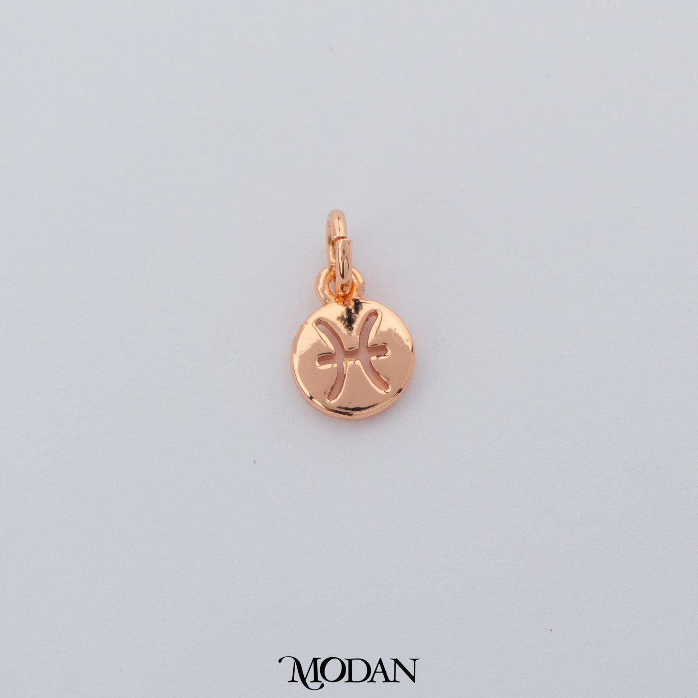 Mini Round Zodiac Sign Charm DIY Charm Liontin Kalung Logo Zodiak Bulat Polos Hypoallergenic Gold Filled