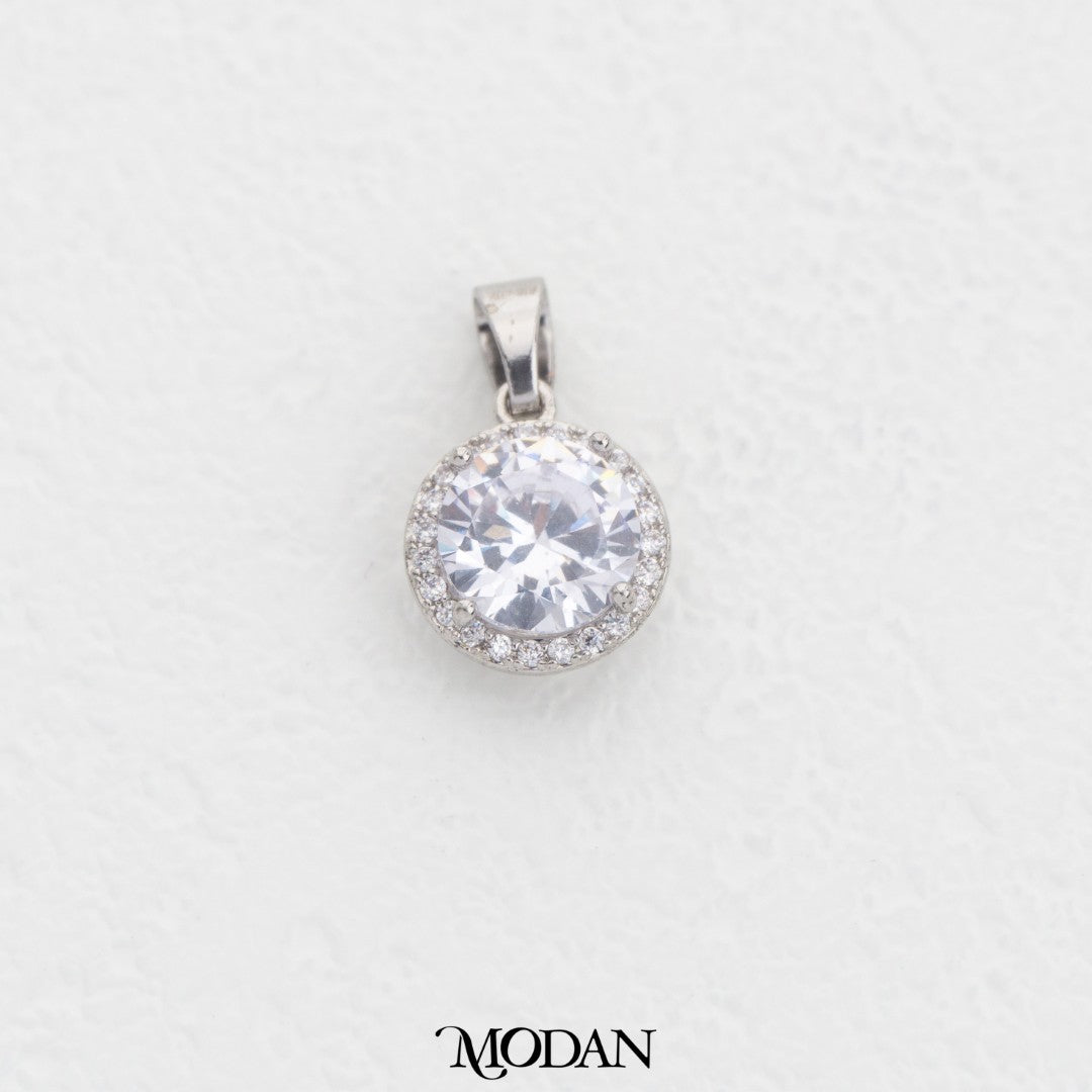 Sparkling Clear Round DIY Charm Liontin Pesta Bulat Hypoallergenic Gold Filled