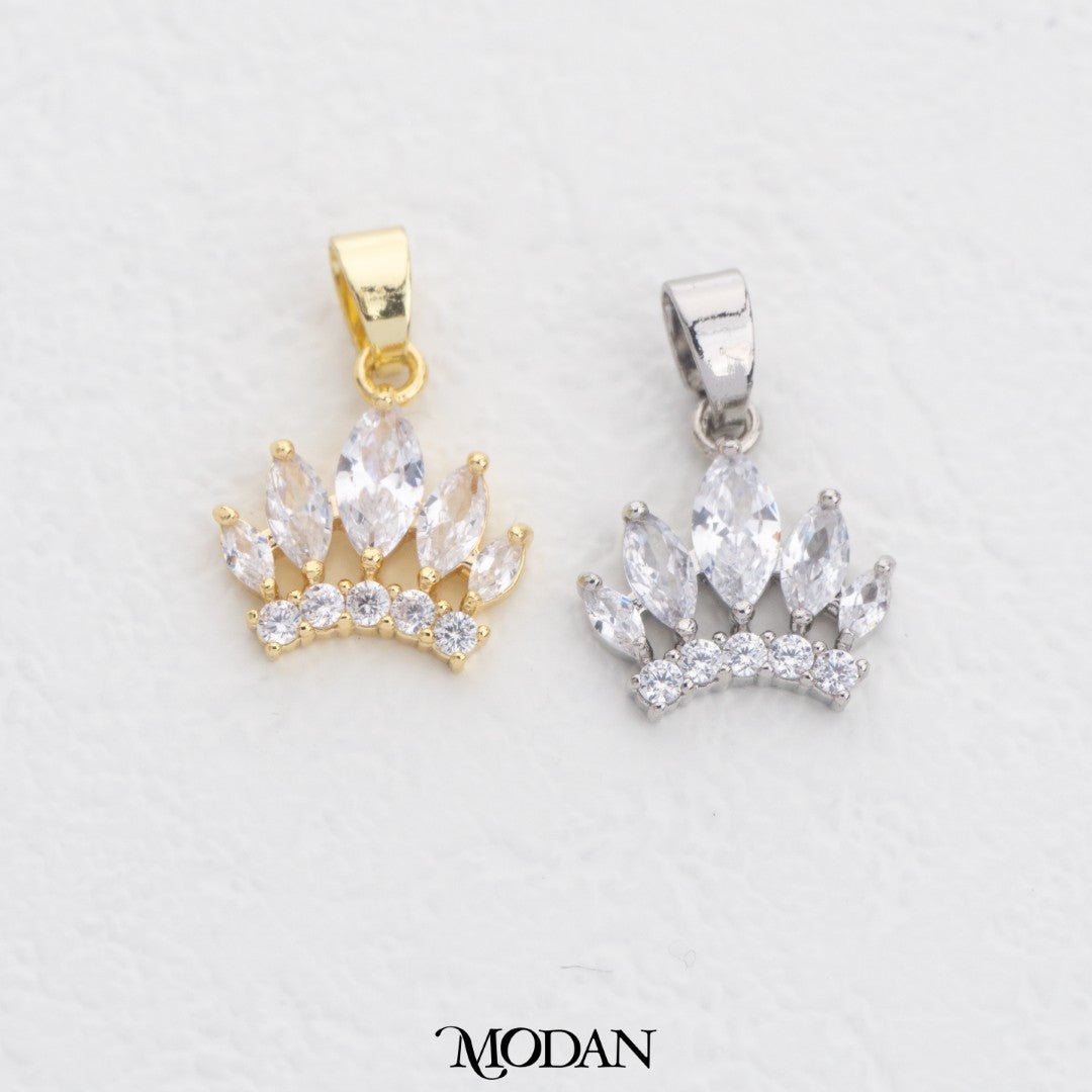 Sparkling Crown DIY Charm Liontin Mahkota Hypoallergenic Gold Filled