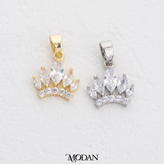 Sparkling Crown DIY Charm Liontin Mahkota Hypoallergenic Gold Filled