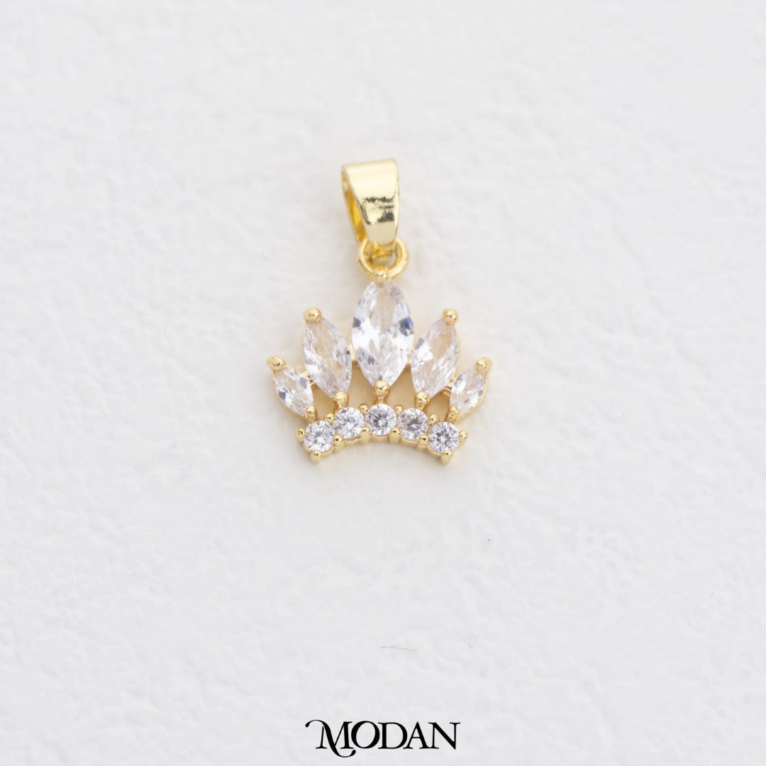 Sparkling Crown DIY Charm Liontin Mahkota Hypoallergenic Gold Filled