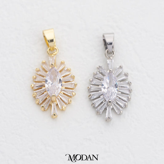 Sparkling Marquise DIY Charm Liontin Marquise Hypoallergenic Gold Filled