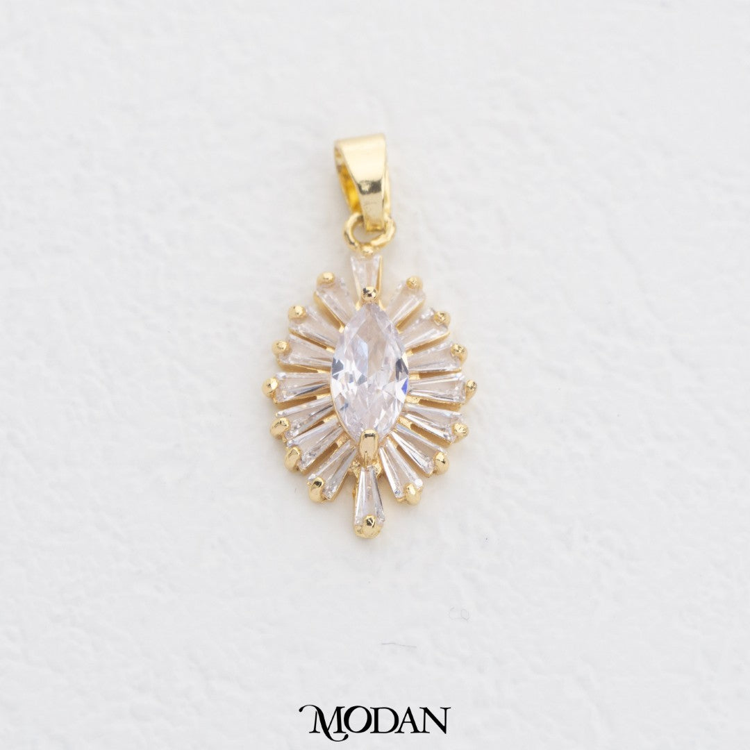 Sparkling Marquise DIY Charm Liontin Marquise Hypoallergenic Gold Filled