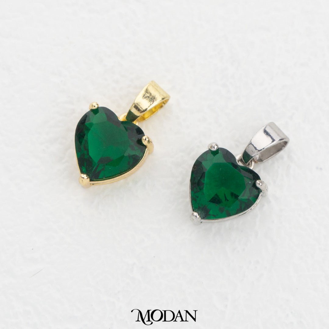 (15mm) Plain Colorful Bridal Heart DIY Charm Liontin Hati Pesta Warna Warni Hypoallergenic Gold Filled