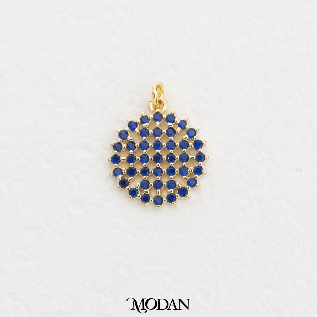 Colorful Geometric Circle DIY Charm Liontin Bulat Warna Warni Hypoallergenic Gold Filled