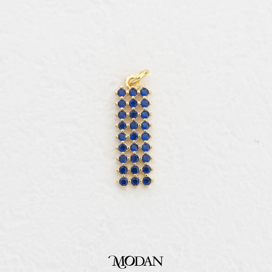 Colorful Geometric Rectangle Bar DIY Charm Liontin Persegi Panjang Warna Warni Hypoallergenic Gold Filled