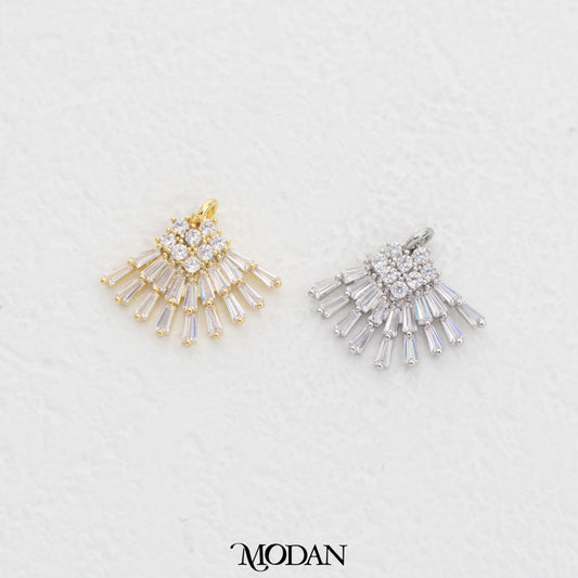 Dancing Fan DIY Charm Liontin Kipas Hypoallergenic Gold Filled